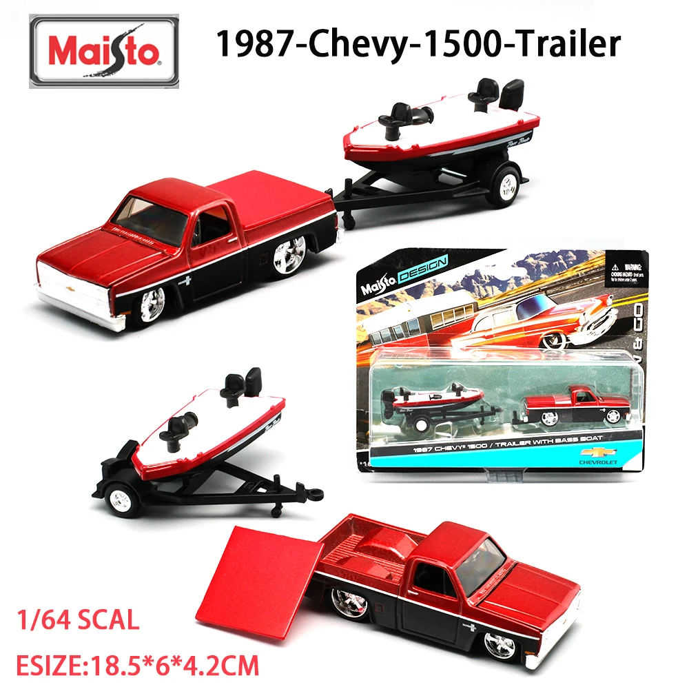 Maisto модель автомобиля из сплава 1:64 пикап Chevrolet Ford со лыжной лодкой Mercury Alameda Blazer Car
