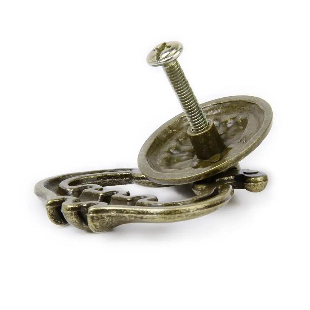 Винтажная латунная дверная ручка выдвижное кольцо для комода ящика шкафа