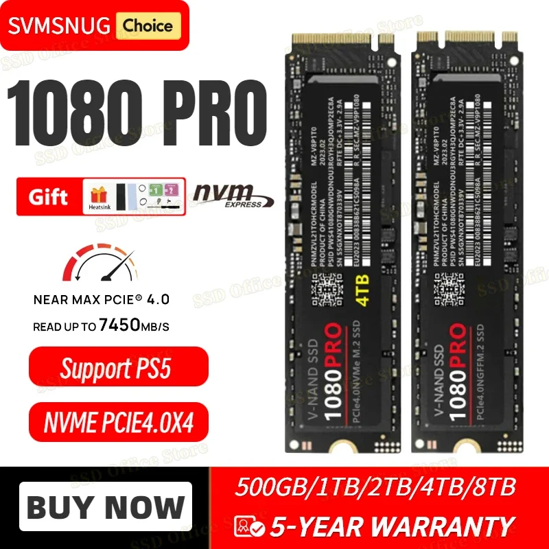 Жесткий диск NVME NGFF 2280 Мб/с 4 ТБ 1080PRO SSD M2 0 PCIe 14000