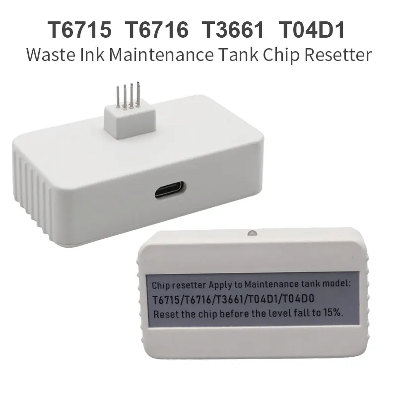 

NEW T6716 T3661 T04D1 T6715 Maintenance Tank Chip Resetter for Epson Printer C5790 C5210 C5290 C5710 XP6000 XP8500 M5799