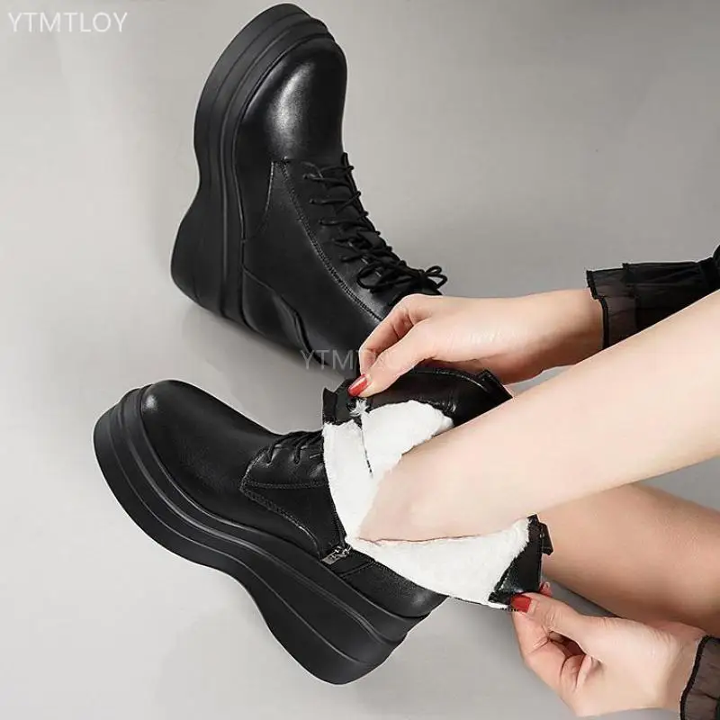 

Женские ботинки из ПУ кожи, на нескользящей подошве