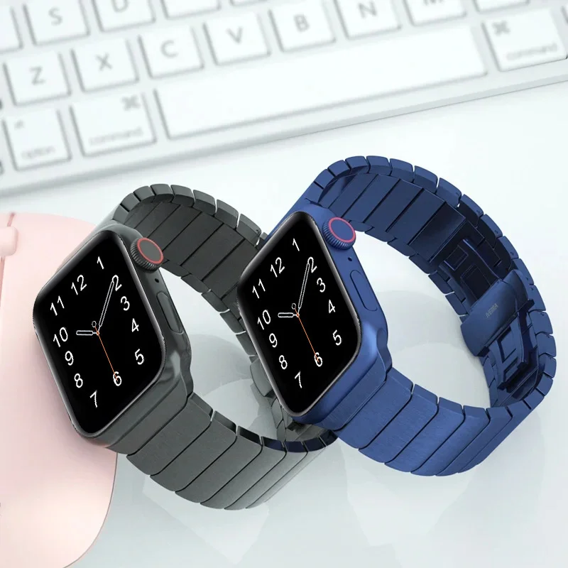 Stainless Steel Strap+silicone Case for Apple Watch Band 45mm 41mm 44mm 40mm 38mm 42mm Bumper Frame Cover Iwatch Series 5 SE 6 7