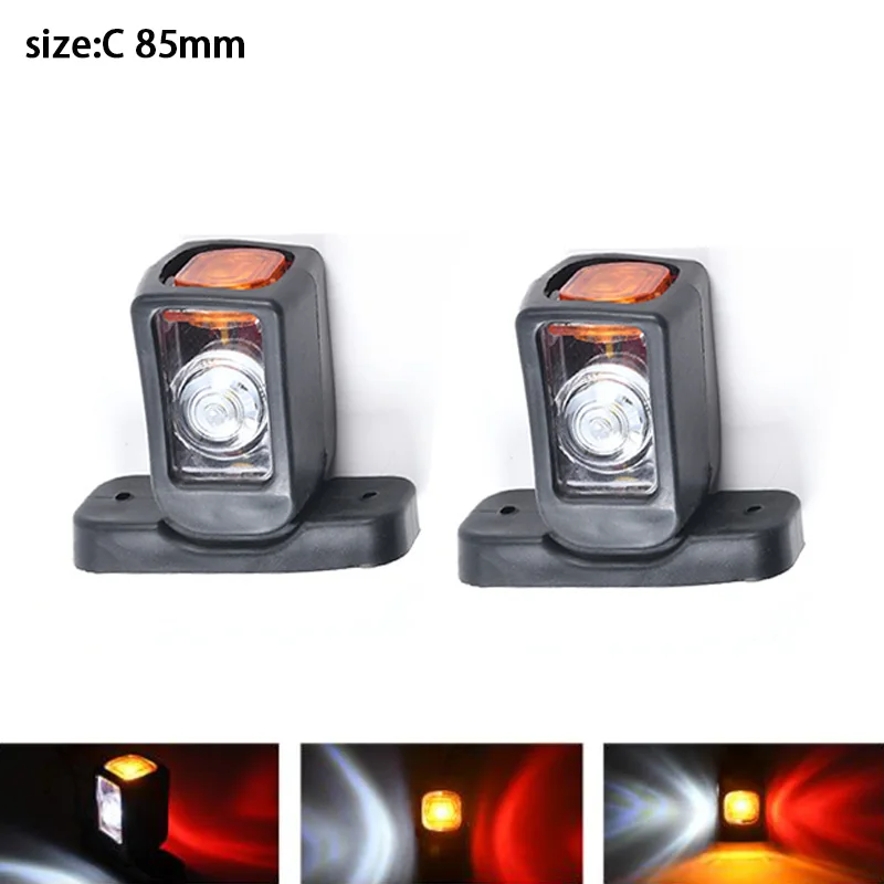 

Комплект Из 2 Универсальных Светодиодных Боковых Габаритных Фонарей 12/24В, Белые, Красные, Желтые, Задние Фонари Для Грузовиков