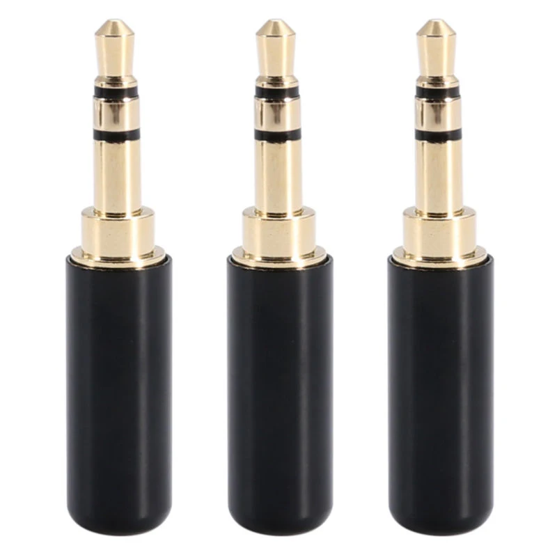 

3 PCS 3.5mm Headphone Plug Stereo Male Gold Plating Audio Adapter 3.5 Hifi Speaker Earphone Jack AUX Solder Wire Connector