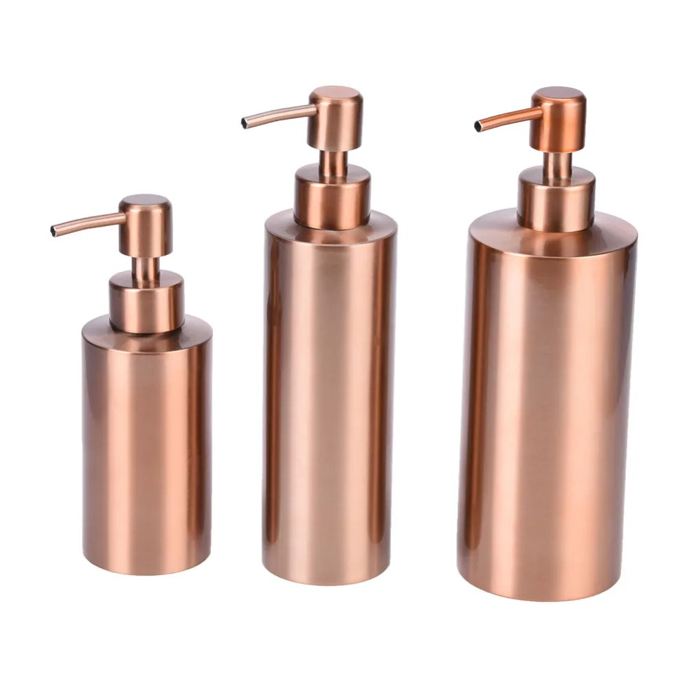 

Push Liquid 304 Sub-bottling Stainless Bottle Hand Gold Bottle Rose Sanitizer Bathroom Lotion Bottle Steel Toilet Soap Type
