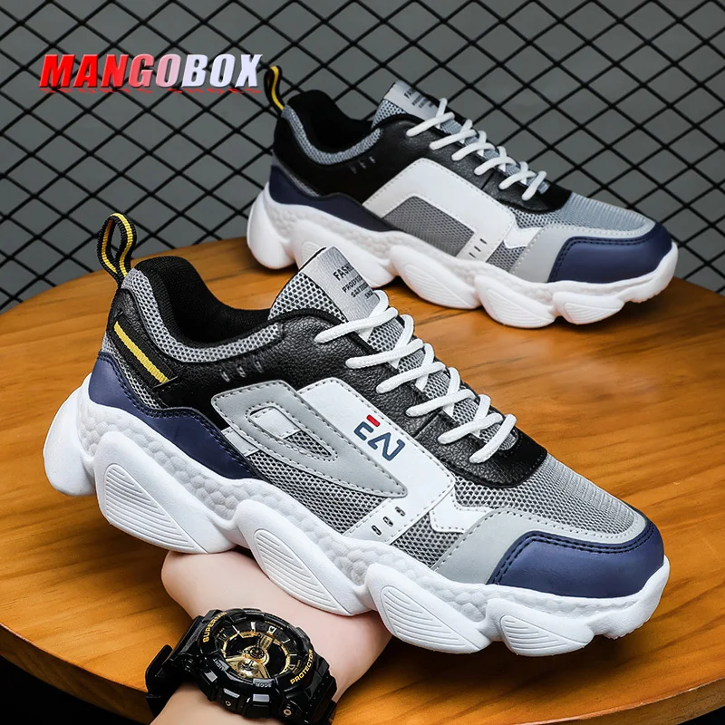 

New Cool Sport Running Shoes For Men Comfortable Walking Shoes Mens Mesh Breathable Man Training Shoe Non-Slip Gym Sneakers Boy