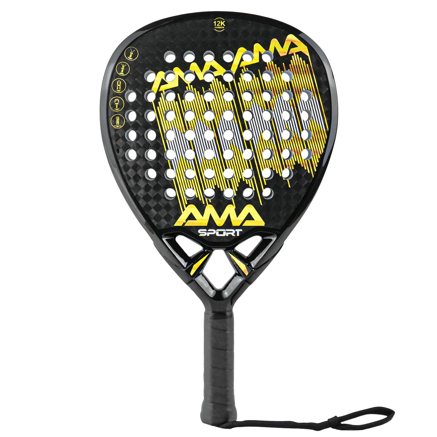 Top Ranked Quality OEM Factory Directly Custom Brand Carbon Fiber 3K/12K/18K Padel Racket Tennis Racquet