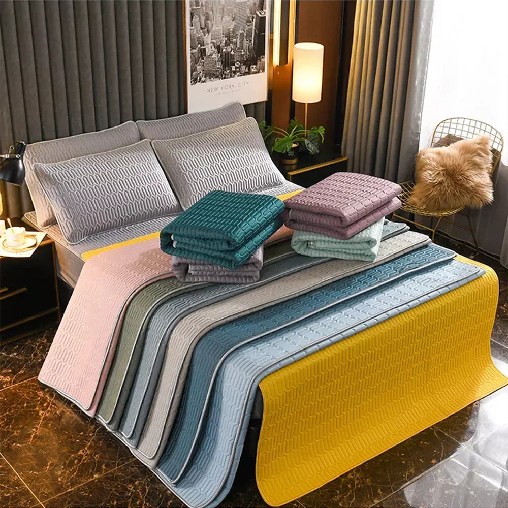 

Spring Summer Cool Sheets For Beds Latex Bedsheets With Pillowcase Soft Smooth Mattress Topper Mattress Protector Bed Sheets Set