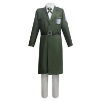 Attack on Titan hingeki No Kyojin Survey Corps Cosplay Costume Uniform Outfits Trench Coat+Shirt+Pant Halloween Carnival Suit