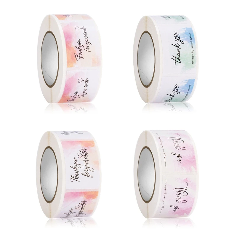 

350 Pcs/Roll Thank You Stickers Packing Labels Gift Sealing Stickers for Online Boutiques Bakery Gift Box DIY Art Crafts