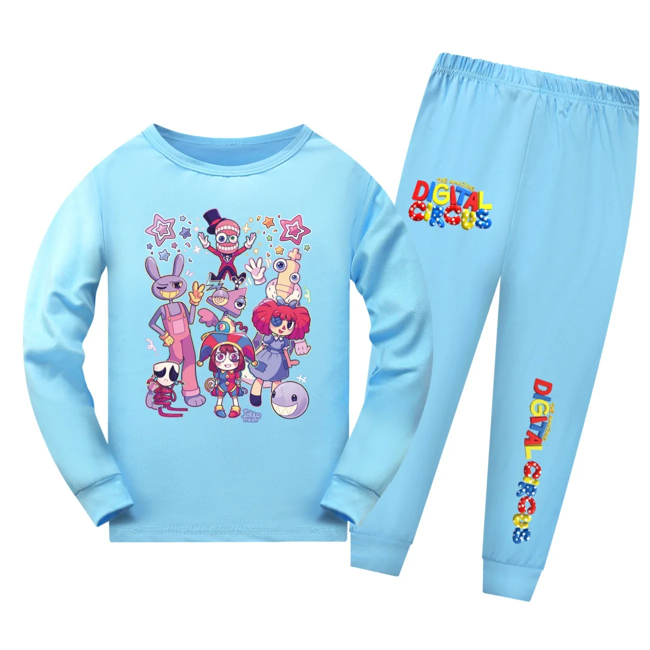 Детская удивительная цифровая цирковая Одежда для девочек Pomni осенний пижамный