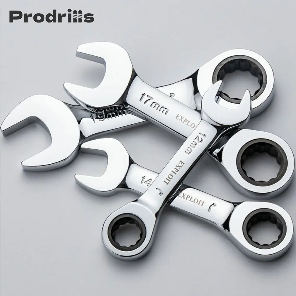 

Binoax 6-19mm 14 Pcs Ratcheting Combination Wrench Set 12 Point 72 Teeth Short Handle Metric Mini Wrenches