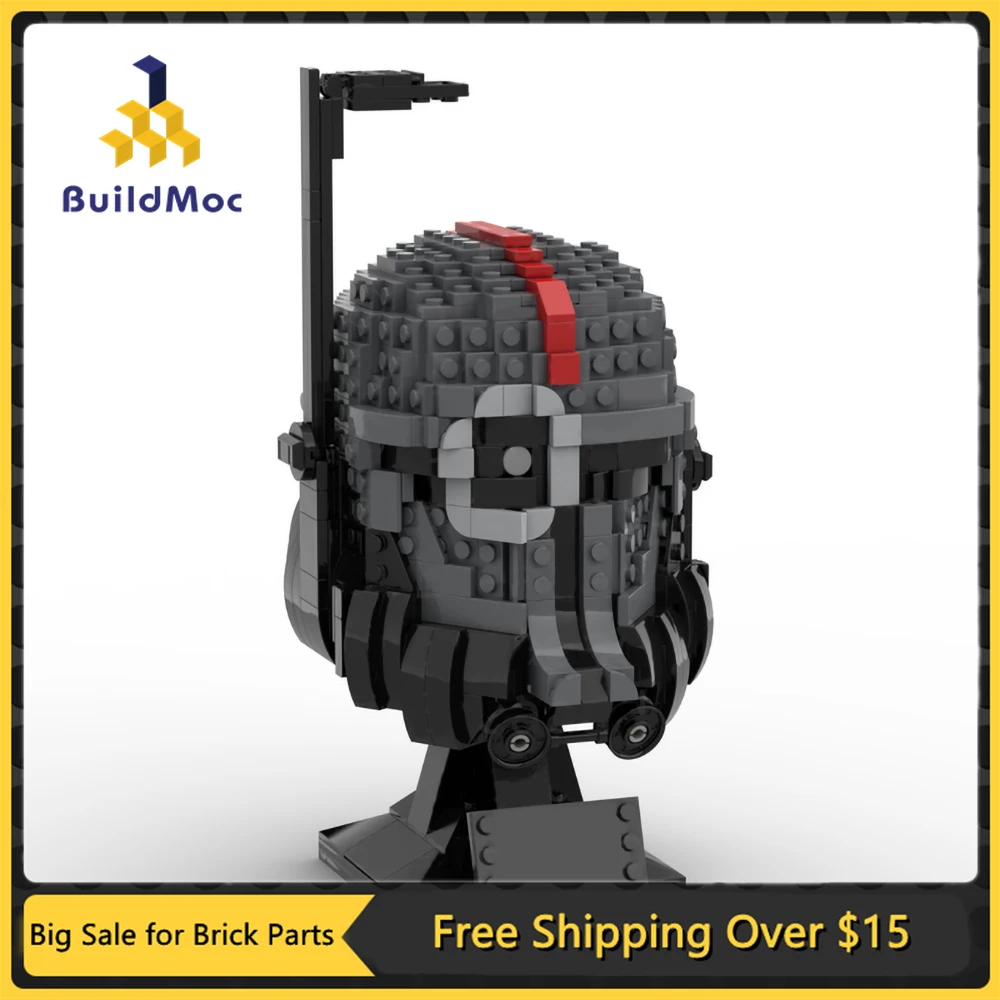 

MOC Space Wars Crosshair Helmet Building Blocks Kit Soldier Warrior Ship Craft Collection Brick Display Model Kids Brain Toys