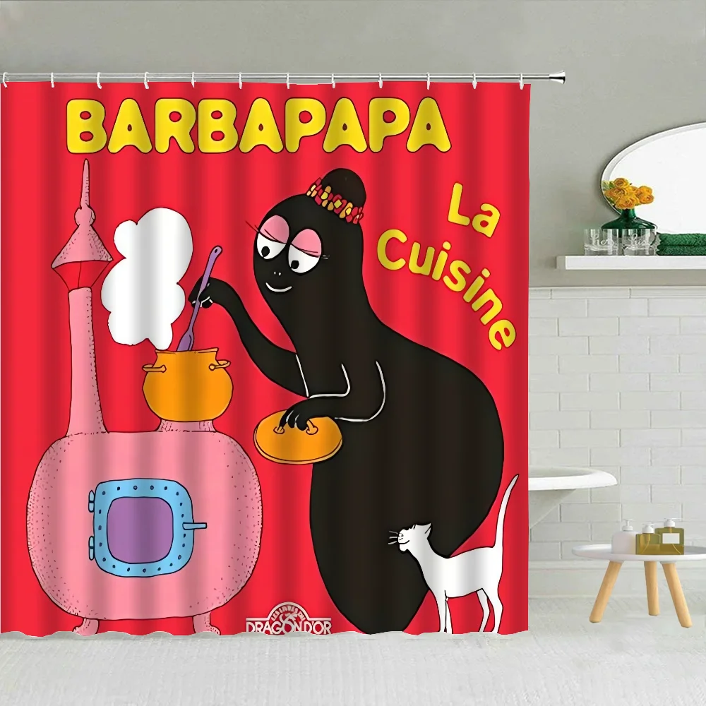 Водонепроницаемая Занавеска Для Душа Barbapapa Современный Стиль Складная