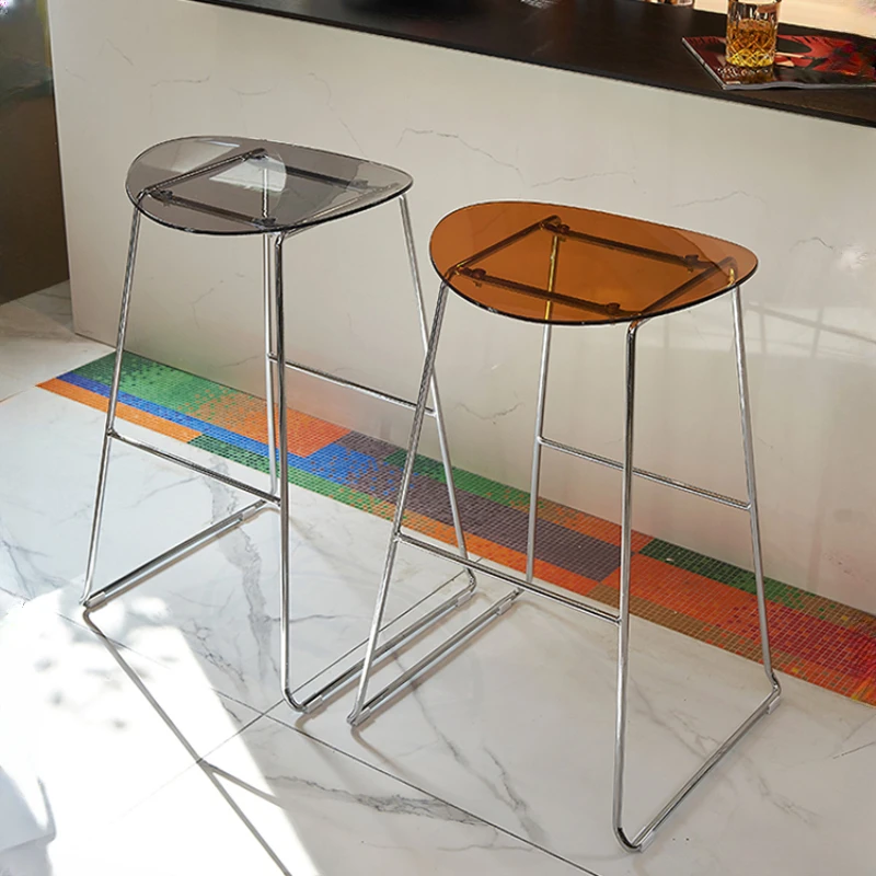 

Plastic Beach Dining Bar Chair Gamer Nordic Design Lounge High Bar Stools Kitchen Counter Manicure Kursi Luxury Furniture XY50BC