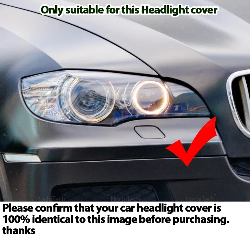 Фото Для BMW X6 X6M E71 2008-2014 X5M E70 2010 2011 2012 2013, прозрачный корпус, передние фары, корпус, стекло, крышка лампы №2