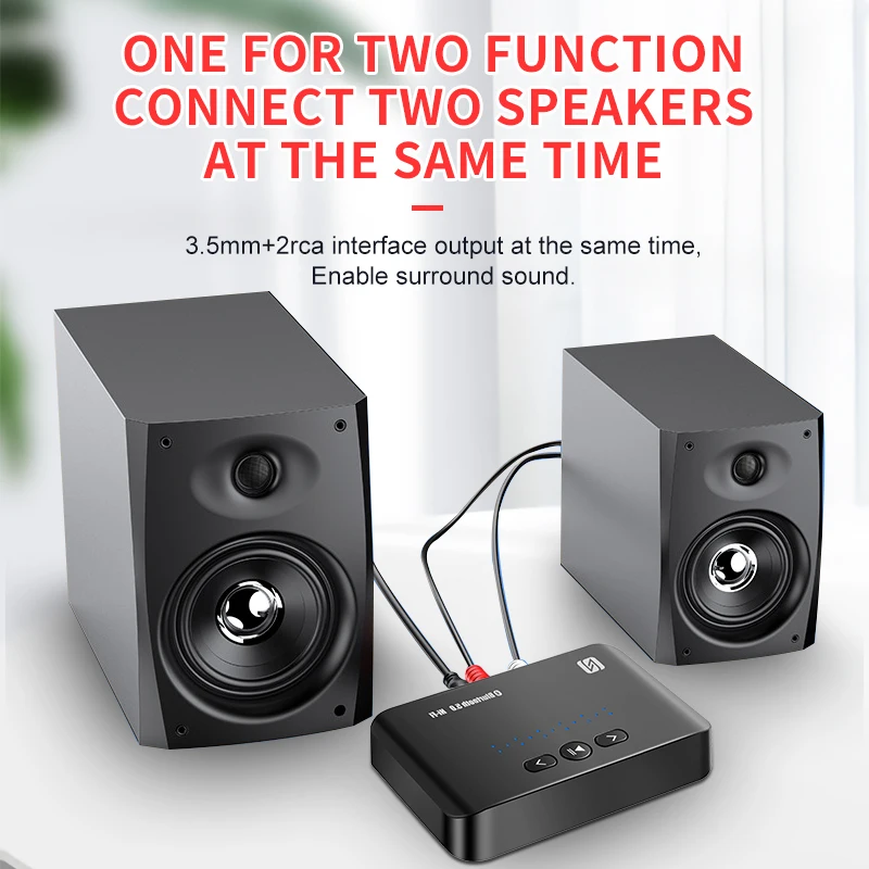 15m Bluetooth 5.0 Receiver U Disk NFC 3.5mm AUX Jack Stereo Music Audio Wireless Adapter & Remote For Car Kit Speaker Amplifier |