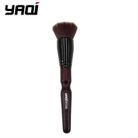 yaqi ash wood handle synthetic hair single makeup powder brush blush brush