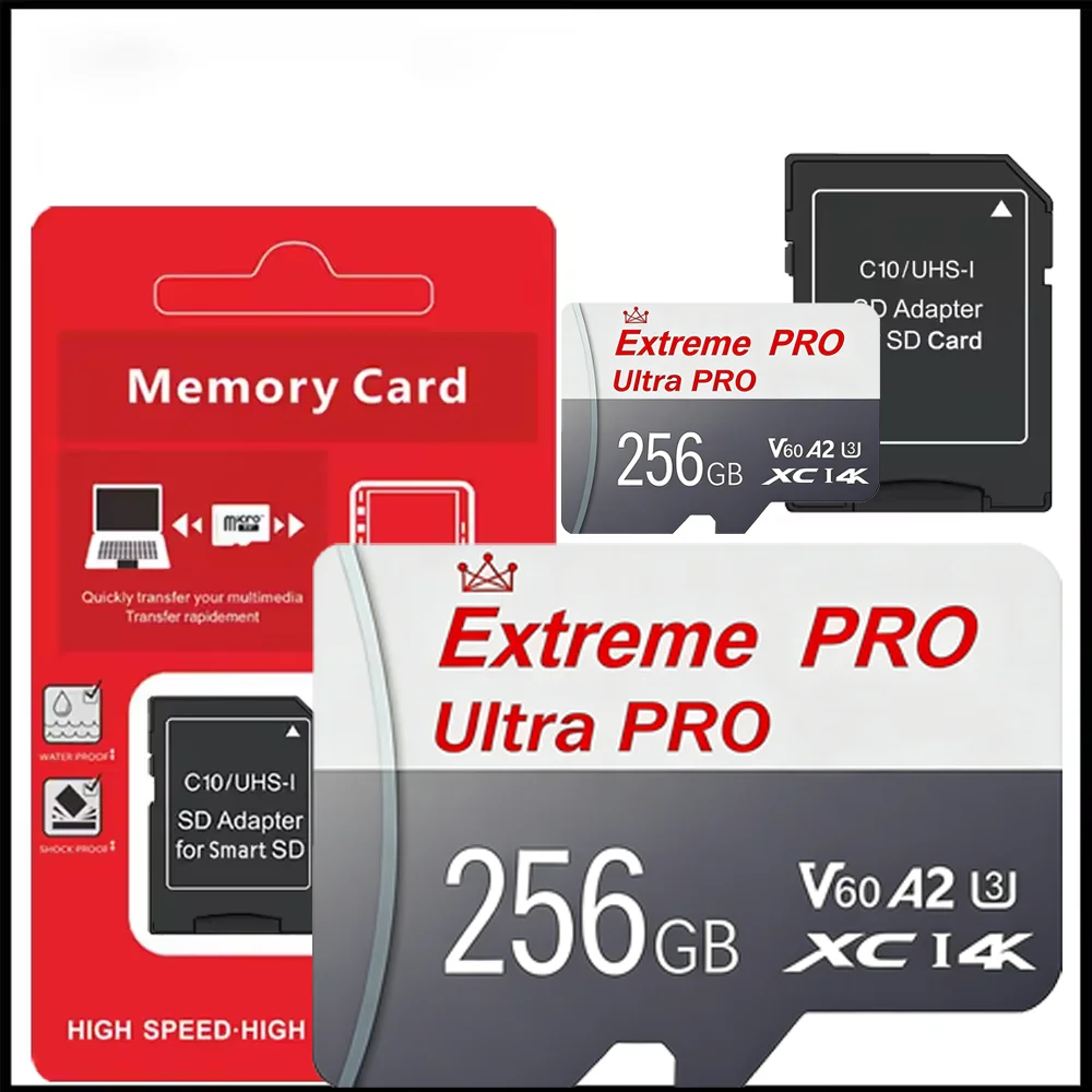 Фото Карта памяти SD 128 ГБ 256 ГБ 512 ГБ Micro TF SD U3 V30 A2 высокоскоростная, горячая распродажа, для дронов, квадрокоптеров, 4K UHD аэрофотосъемки №4