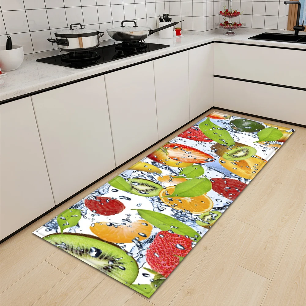 

Kitchen Carpet Bedroom Bedside Anti-Slip Entrance Doormat Living Room Decor Rugs Home Bath Hallway Balcony Long Floor Mat Custom