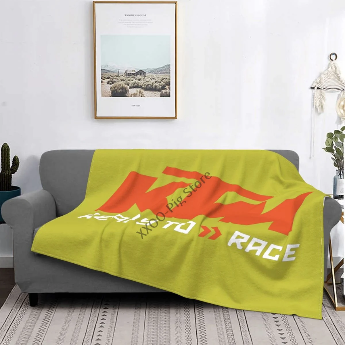 

Shaggy Throw Soft Blanket Sofa/Bed/Travel Love Gifts Ready To Race Ag Sport Motorcycle Racing Factory Racing Motorcycle Enduro