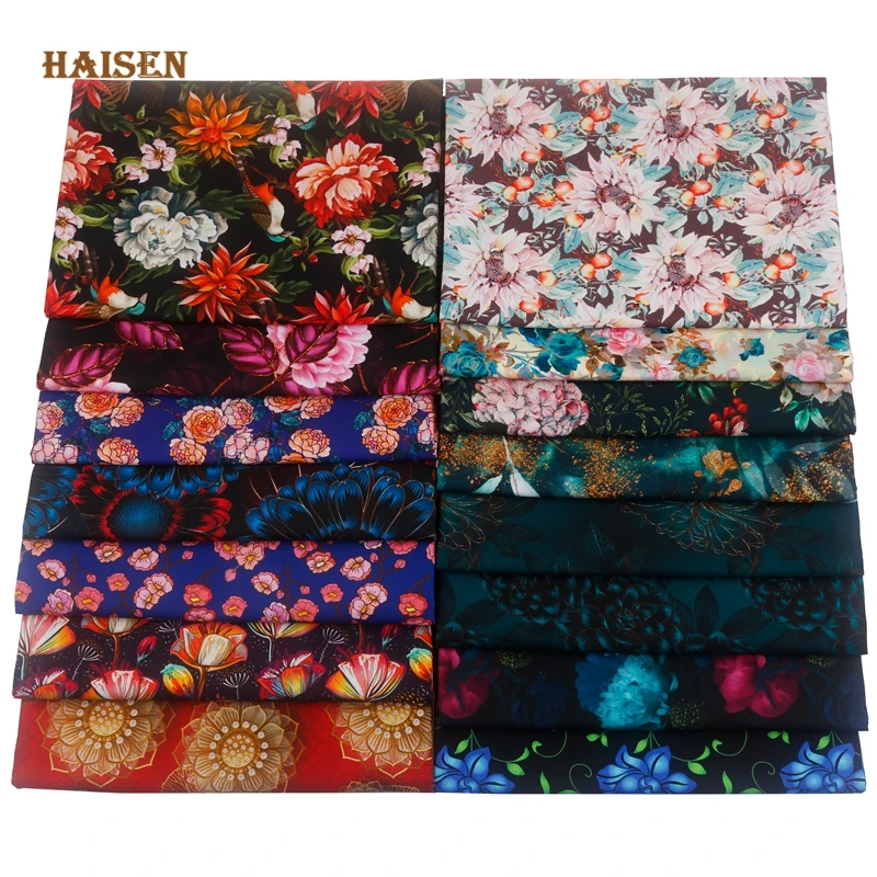 

Plain Cotton Fabric,Gorgeous Flowers Cloth For Handmade DIY Sewing&Sewing Crafts,Cushion,Clothes,Bag,Home Textiles Material