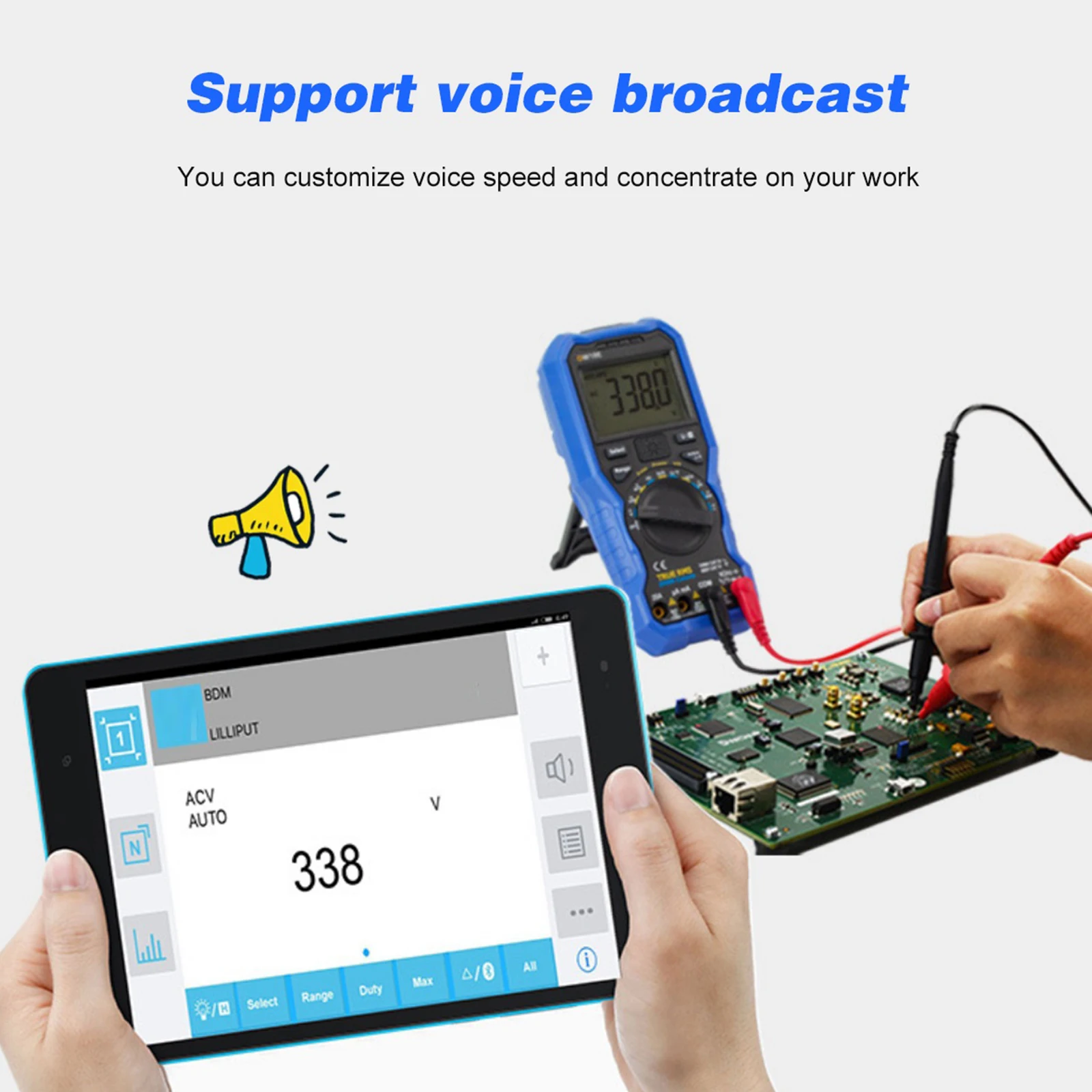 Портативный цифровой мультиметр OWON OW18E 4 дюйма 1/2 цифр True RMS Высокоточный