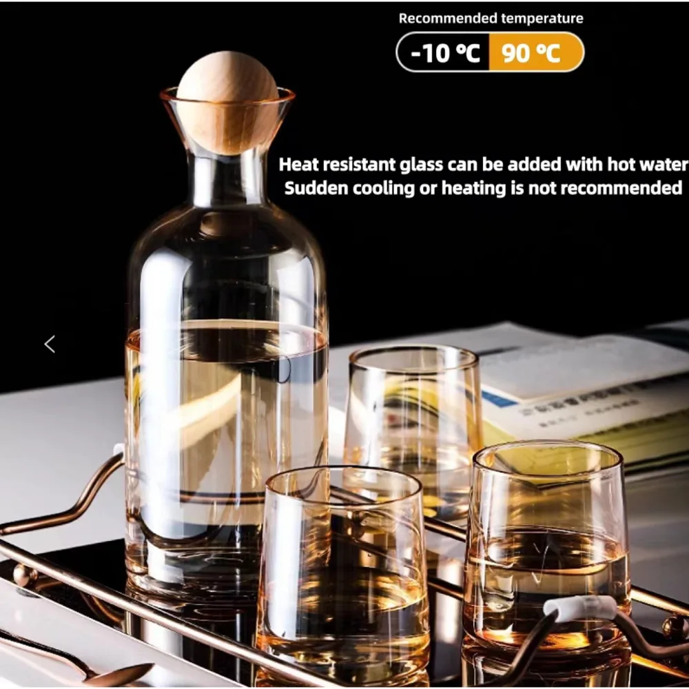 

Набор для холодного чайника, графин и стекло, стеклянные чашки для питья молока, кружки для виски, чашка для кофе, горшок для воды в скандинав...