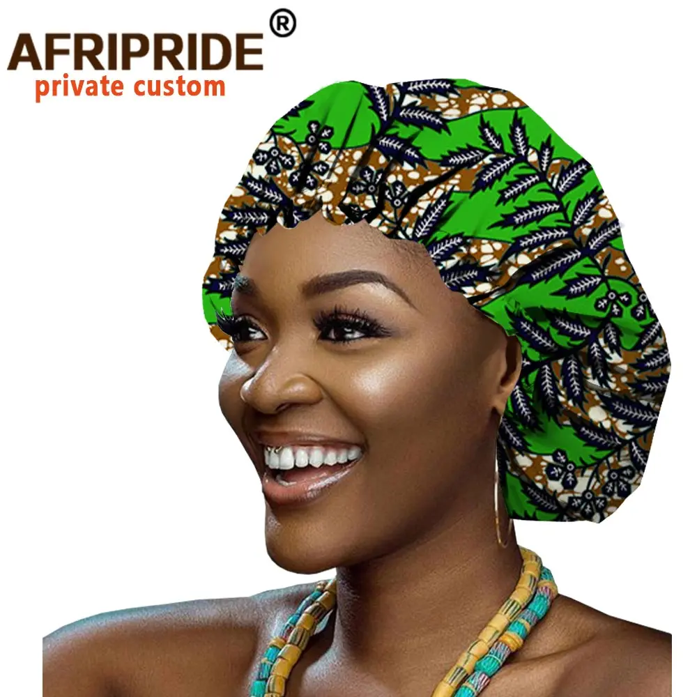 African Bonnets for women African pattern print fabric Ankara bonnets Night Sleep Hat Turban Satin Lined Print Ankara A20H006