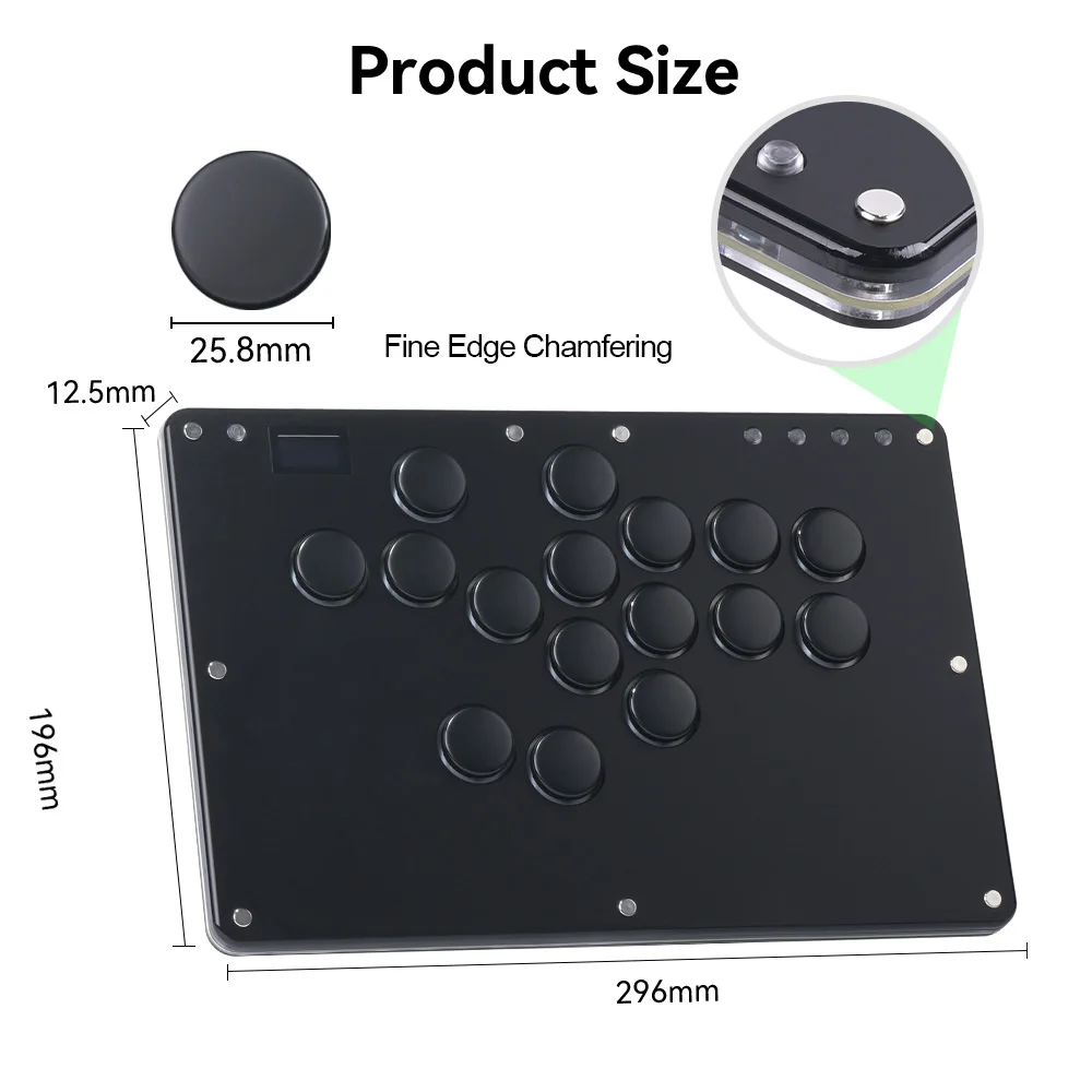 Фото Haute42- COSMOX Anniversary Fighting Gaming Джойстик Аркадный безрычажный контроллер для ПК/PS4/PS5 Switch Hitbox Stick №5