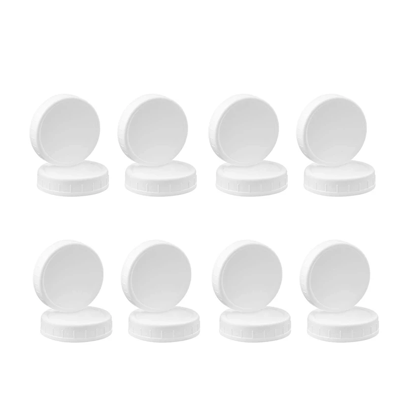 

128 Pack Wide Mouth Mason Jar Lids,Plastic Storage Caps For Canning Jars,Leak-Proof And Anti-Scratch Resistant Surface