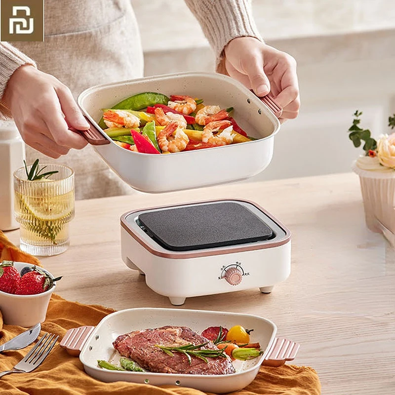 

YOUPIN Cooking Pot Household Split Rice Cooker Portable Fold Hotpot Electric Skillet Fried Pan Dormitory Multicooker 220V