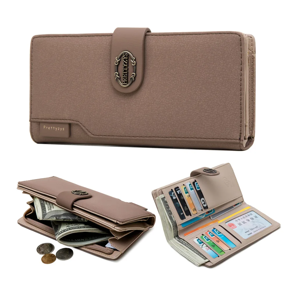 

Женский кожаный кошелек, Роскошные Дизайнерские Длинные кошельки, Дамский высококачественный держатель для карт, женские сумочки и кошеле...