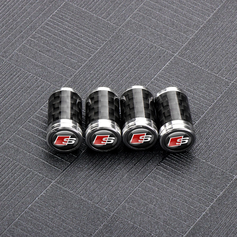 

Комплект из 4 колпачков для ниппелей автомобильных шин Audi Sline A3 A4 A5 A6 A7 A8 TT Q3 Q5 Q7 A1 B5 B6 B7 B8 B9 8P C6 C5