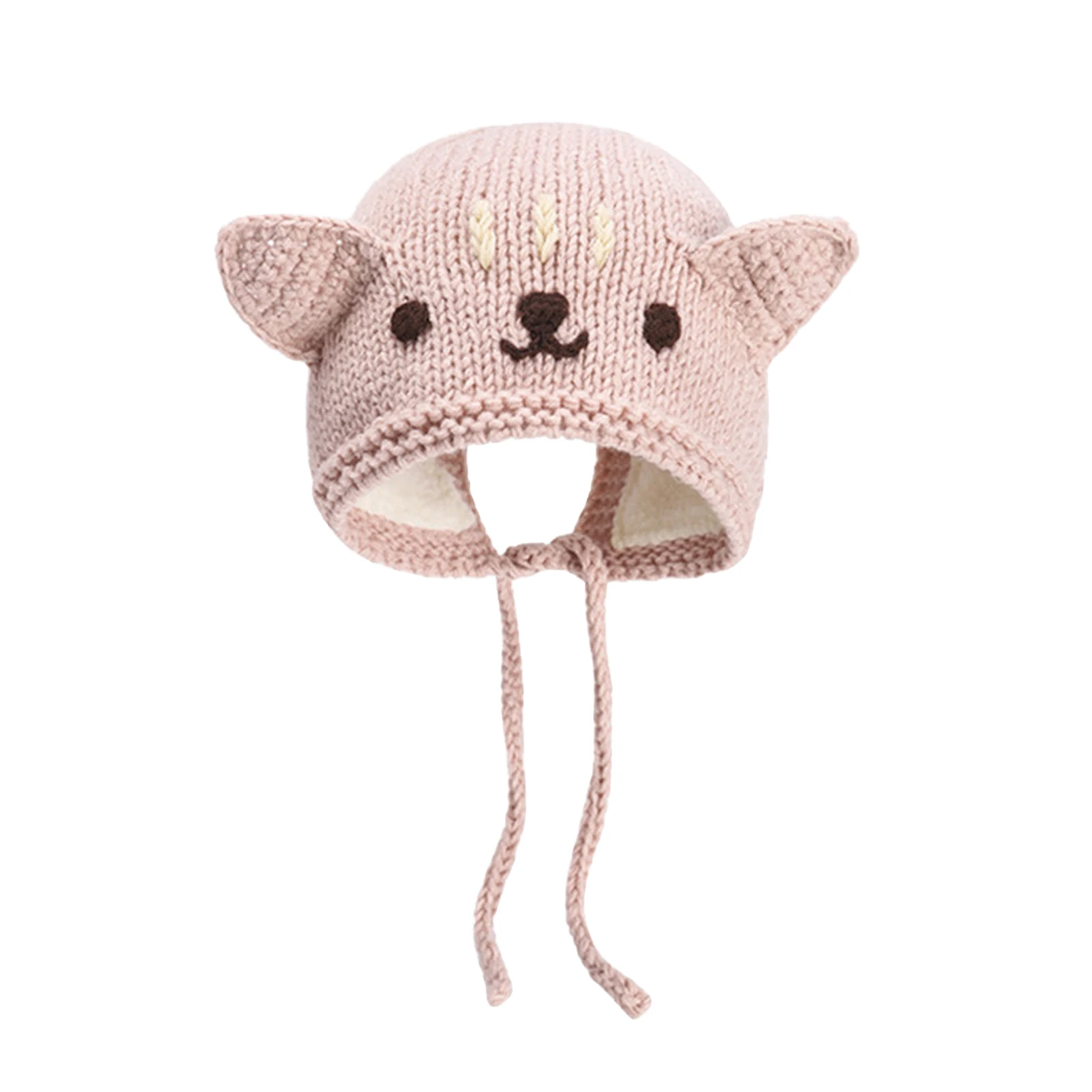 

Soft Baby Knitted Hat Boys Girls Autumn Winter Casual Cute Cat Toddler With String Gift Beanie Comfortable Keep Warm Fashion