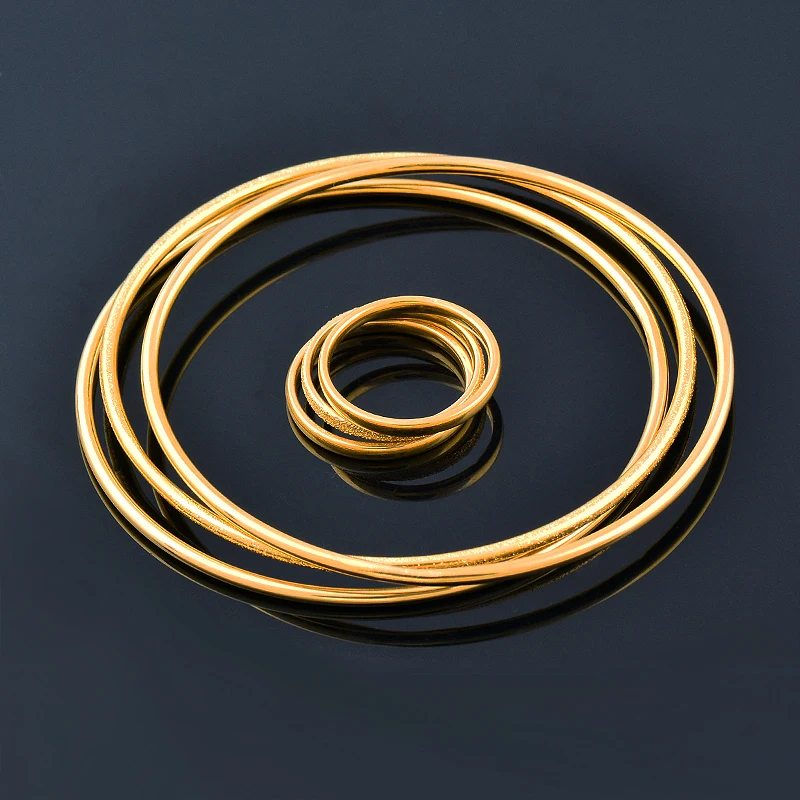 

SINLEERY Punk Stainless Steel Bracelets For Women Gold Color Matte Jewelry Fashion jewelry 2022 New Arrival SL215 SSP