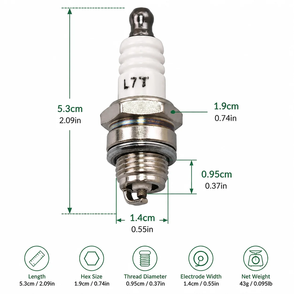 Свечи зажигания BPMR8V (4 шт.) — аналог NGK BPMR8Y BPM8Y, Shindaiwa A425000000 для триммеров, кусторезов и бензопил Echo SRM225, CS310, CS352 (art.: 3920dae8ef1df) - 3920dae8ef1df