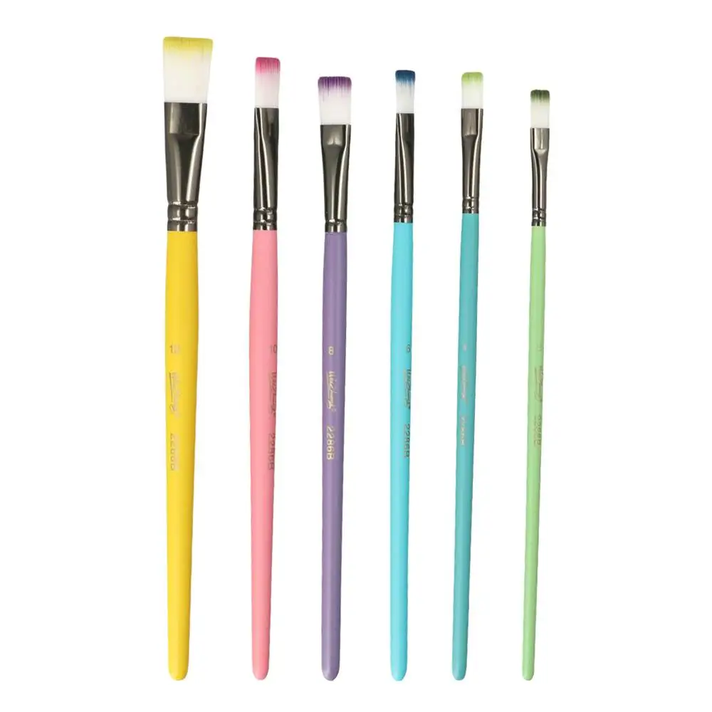 Набор нейлоновых кистей для рисования набор разноцветных 4 формы разные размеры