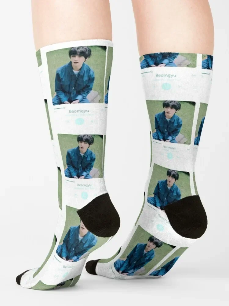 TXT - Beomgyu чулки роскошные цветочные носки для девочек и мужчин