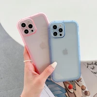 transparent candy color silicone case for iphone 13 12 11 pro max x xr xs max cover clear tpu airbag phone case coque funda
