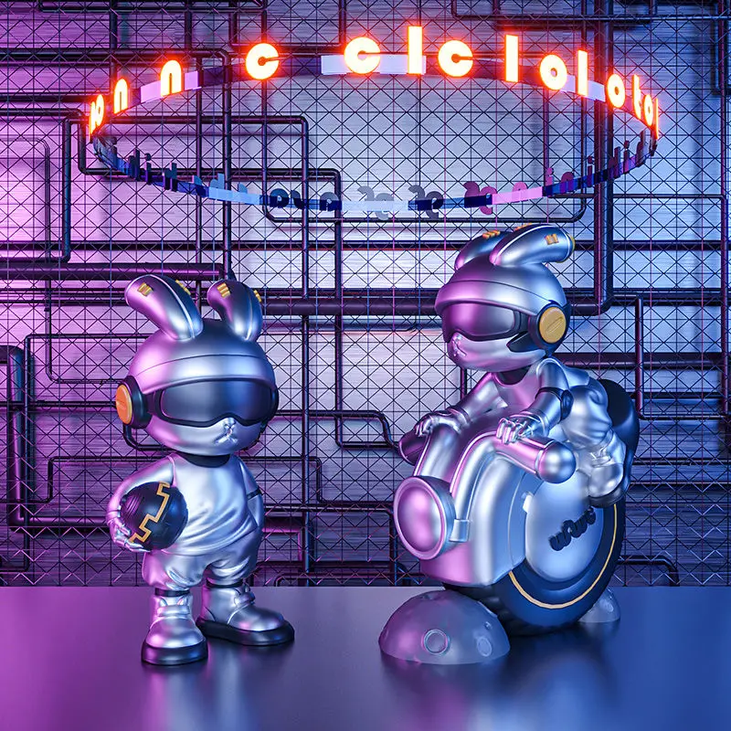 

Science and Technology Rabbit Resin Statue Decoration Home Decoration Accessories Desk Decoration Living Room Decoration