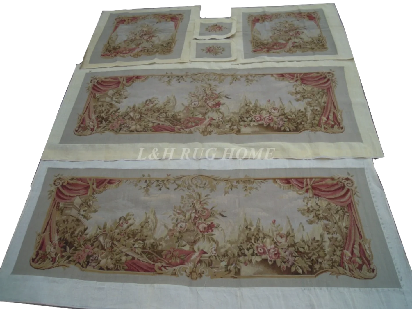 Бесплатная доставка Французский Aubusson hand wovesofa и Набор чехлов для стула 1:4 с