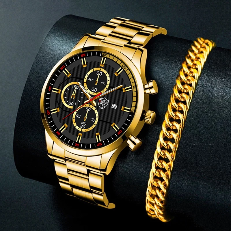 

reloj hombre Fashion Mens Sports Watches Luxury Business Stainless Steel Quartz Wristwatch Male Casual Bracelet Luminous Watch