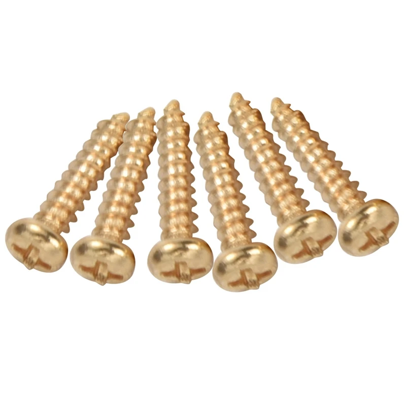 

12 Pieces Guitar String Tuning Key Pegs/Machine Head Knobs(For Left And Right) With Ferrules,Threaded Bushings(Gold)