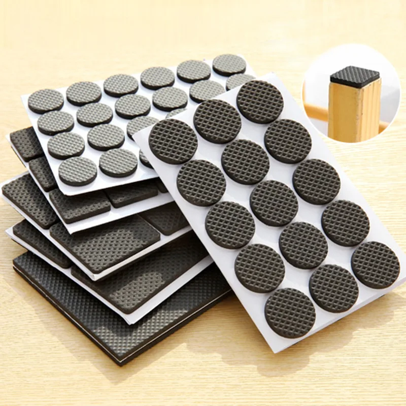 48pcs/set Self Adhesive furniture leg pad Anti Slip Scratch DIY Furniture Feet Floor Protector Pads Table Legs Stools Chairs Mat