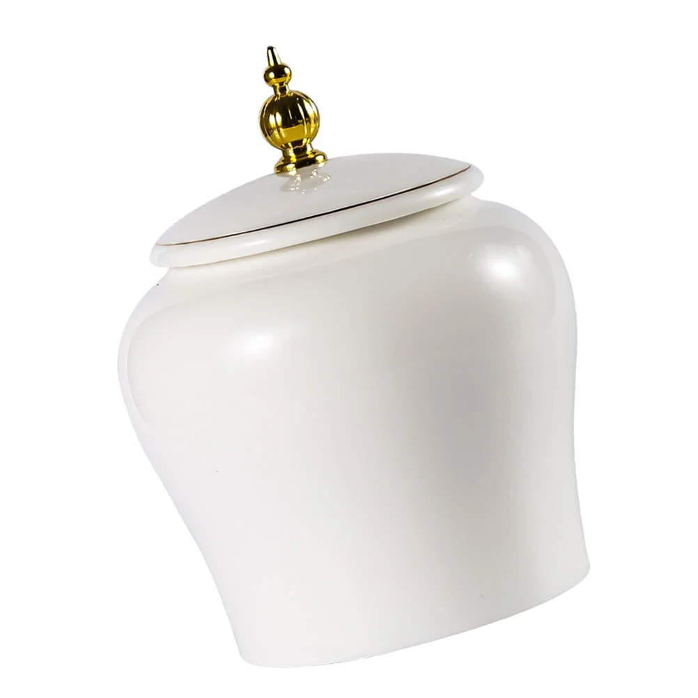 

Ceramic Kitchen Canisters Storage Jar with Airtight Seal Lid Coffee Tin Tea Caddy Nuts Can for Tea Coffee Bean White