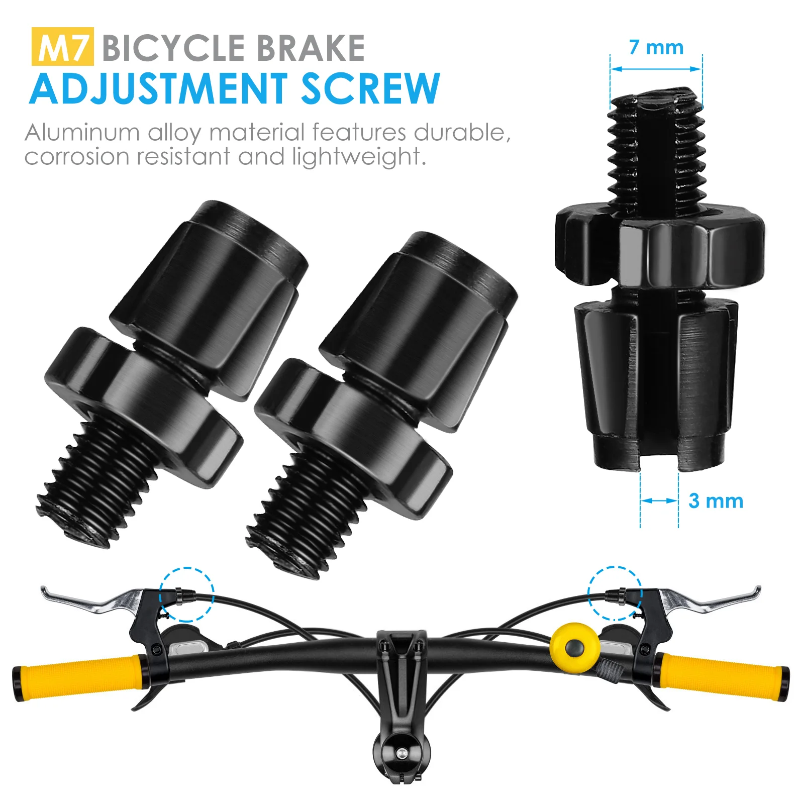 Одна пара винтов регулировки тормоза M7 алюминиевый сплав аксессуар для