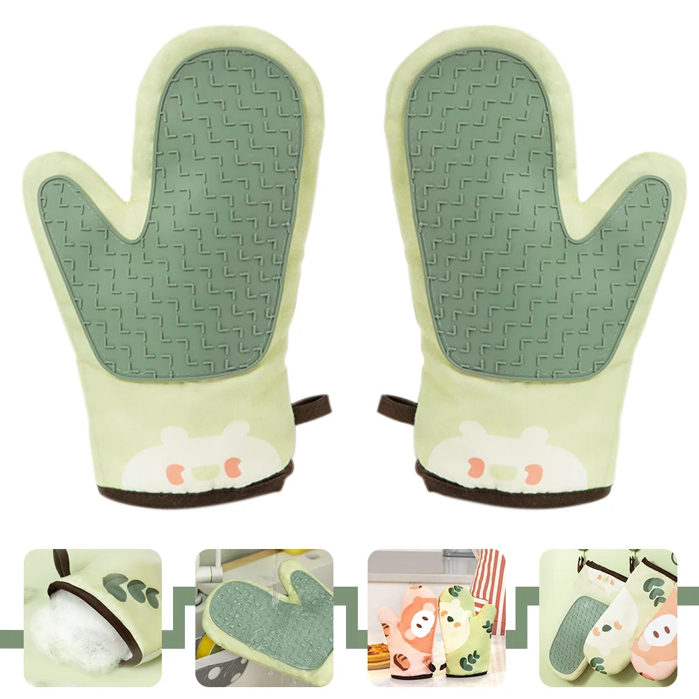 

Oven Mitts Mittens Kitchen Gloves Pot Baking Holders Silicone Ovenmitts Silicon Resistant Heat Mitten Grilling Hot Formitt