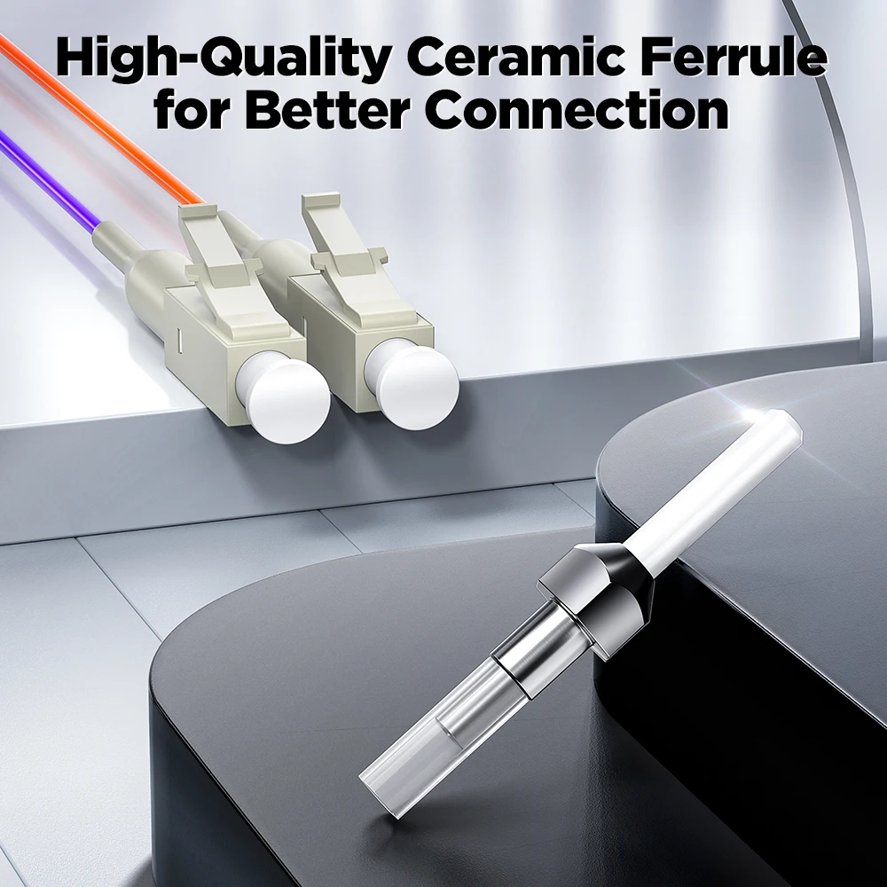 Волоконно-оптические косички AMPCOM 12-волоконные многорежимные LC OM4 50/125 мкм LSZH UPC для