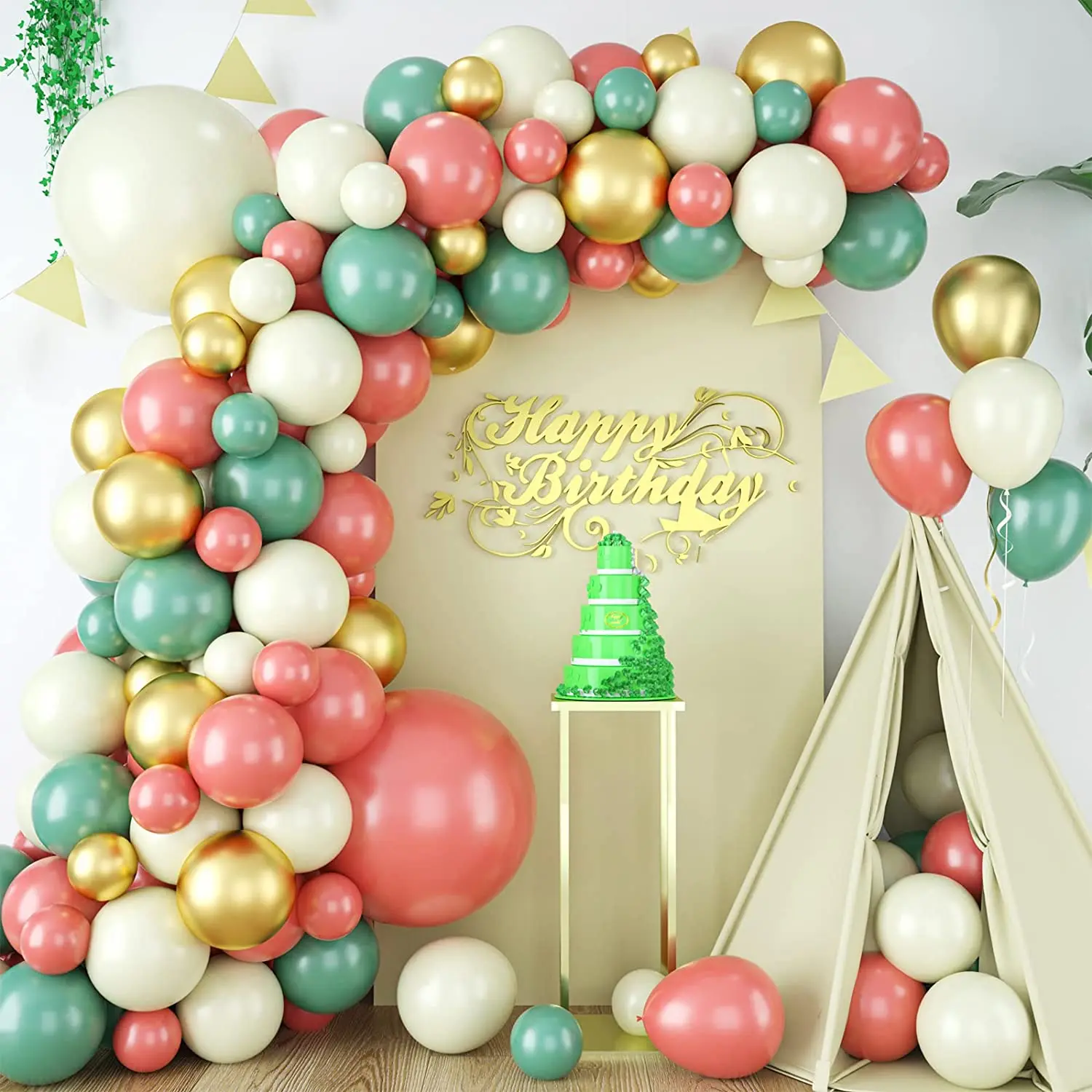 

Balloon Garland Arch Kit Metallic Silver Latex Balloons for Baby Shower Wedding Birthday Graduation Anniversary Bachelorette